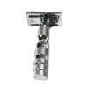 CS-205 Classic Samurai Travel Double Edge Safety Razor Chrome Plated with Free Leather Case