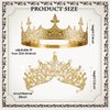 2 Pcs Antique Royal King Crown for Men Baroque Queen Crown for Wedding Birthday Women Crystal Tiara Prom Accessories Graduation Costume Party Hair Accessories(Vivid Style)