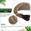 Weft Hair Extensions Human Hair, 16 inch 100g Sew in Hair Extension Real Human Hair, Balayage Ash Brown to Blonde Highlights Remy Human Hair Extensions, Hand Tied Weft Hair Extensions