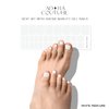Adora Couture Semi Cured Gel Nail Strips Pedicure Stickers | 32pcs Glossy White Toe Nail Stickers | Gel Nail Pedi Strips | Gel Nail Wraps Semi Cured | Salon Nails at Home - Requires UV Light (White P)