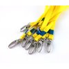 yueton 10pcs Vertical Style Leather Business ID Badge Card Holder, Name Card Business Card Holder Tag with Long Neck Strap Band Lanyard (Yellow)