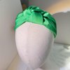 KOVOLITU Green Knotted Headbands for Women Satin Wide Headband Non Slip Head Bands Fashion Headband Hair Styling Accessories Womens Sisters Girls Gifts