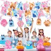 Blue Dog Birthday Party Supplies, Blue Dog Party Decorations - Banner -6 swirl-6 Honeycomb Centerpieces