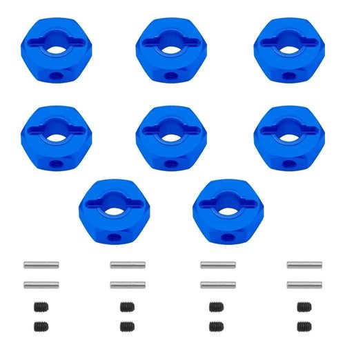 Globact 8 pcs 1/10 12mm Aluminum Wheel Hex Nuts with Pins Screws for RC Car 1/10 Traxxas Slash Traxxas Slash 2WD Hsp Redcat Rc4wd Tamiya Axial SCX10 D90 Hpi LRP WLtoy RC Car