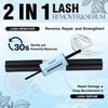 CALAILIS Cluster Lash Glue and Lash Remver and Lash Serum Kit, Strong Hold 48 Hours Lash Glue, Gentle Soothing Non-Irritating Lash Remover, Organic Castor Oil Eyelash Treatment Lash Serum