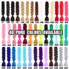 DOREN Jumbo Braiding Hair Extensions for Black Women Synthetic Crochet Braids Hair DIY Box Braids 100g/pc 3Packs/Lot(24Inch, A18 Rose Red)