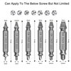 Gifts for Men and Women - Damaged Screw Extractor Kit Stripped Screw Extractor Set DIY Hand Tools Gadgets Gifts for Men Broken Bolt Extractor Screw Remover Sets