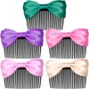 MARY LAVENDER Hair Clips Side Hair Comb with Bows for Bangs French Twist Hair Pin Clips Hair Accessories Hair Styling Decorative Comb for Women Kids Girls 5pcs