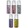5-Piece Set Body Glitter Face Or Hair Roll On Shimmer Holographic, Rose Gold Silver Violet Platinum