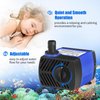 AQUANEAT Small Fountain Pump, 80 GPH Mini Submersible Water Pump with 3.3 ft Tubing, for Aquarium Fish Tank, Pet Water Fountain, Water Table, Waterfall