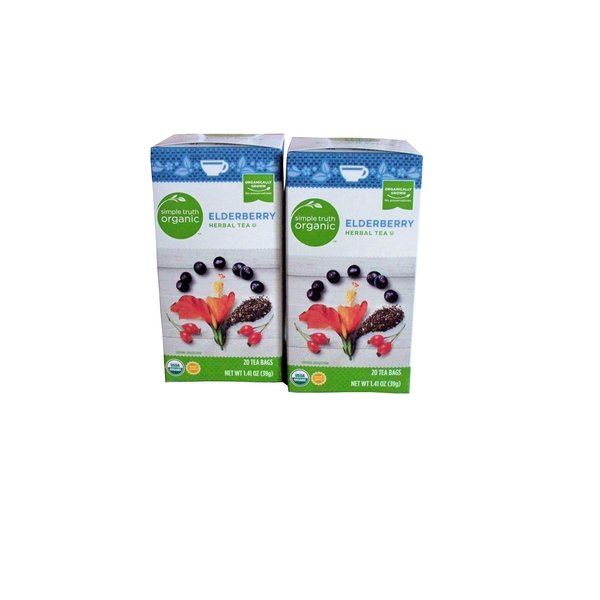 Simple Truth Organic Elderberry Herbal Tea 20 ct (Pack of 2)