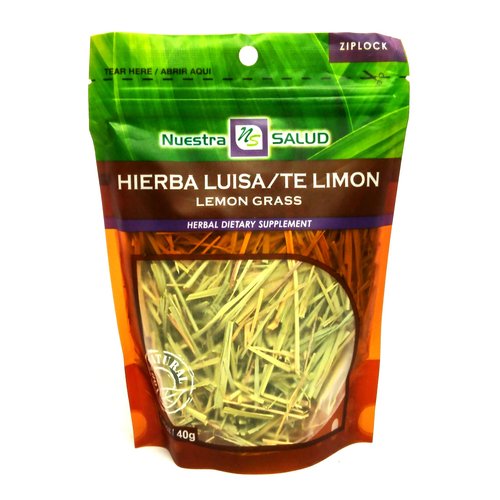 Lemongrass Tea - Hierba Luisa - Herbal Tea Leaf from Peru - For the Maintenance of Good Health - 40g in a Zip-Lock Bag - 100% Natural and Caffeine Free Leaves