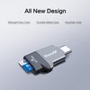 C356 Type-C MicroSD Card Reader with USB 3.0 Super Speed Technology, Supports MicroSDXC, MicroSDHC, and MicroSD for Window, Mac OS X and Andriod (Midnight Grey)