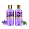 Vaadi Herbals Shower Gel - Sulfate-Free - Herbal Body Wash Both For Men And Women - 300 Ml (10.14 Fl Oz) - (Heavenly Lavender & Rosemary) (2 Bottles)