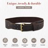 Style n Craft - 3" Wide, Long, Tapered Full-Grain Oiled Leather Work Belt, Durable and Rugged Belt, Dark Brown (#74055)