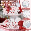 5Pcs Snowflake Christmas Table Decorations, White Distressed Wooden Snowflakes Tabletop Christmas Centerpieces Winter Farmhouse Tiered Tray Decor for Xmas Holiday Party Supplies Home Mantel Decor