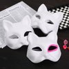 Sewroro 15pcs Cat Masks Cosplay Masks Pulp Blank Hand Painted Mask Animal Mask Craft for Party Favors, Masquerade Prop, Cosplay