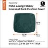 Classic Accessories Ravenna Water-Resistant 23 x 20 x 4 Inch Outdoor Back Cushion Slip Cover, Patio Furniture Cushion Cover, Mallard Green, Patio Furniture Cushion Covers