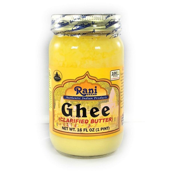 Rani Ghee Pure & Natural from Grass Fed Cows (Clarified Butter) 16oz (1lb) 454g ~ Glass Jar | Paleo & Keto Friendly | Gluten Free | Product of USA