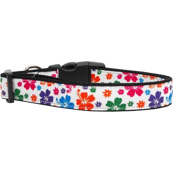 Mirage Pet Products 125-148 MD Multicolor Hawaiian Hibiscus Nylon Dog Collars, Medium