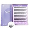 GAQQI Lash Clusters, Eyelash Clusters 120PCS D Curl Individual Lashes, Wispy Cluster Eyelash Extension 10mm Only, Natural Looking Cluster Lashes （GQ03, D Curl, 10mm)