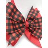Red and Black Plaid Christmas Holiday Hair Bow