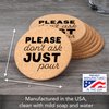 Thirstystone Just Pour 8-Pack Thick Natural Cork Coasters Manufactured in The USA Eco-Friendly Absorbent Durable