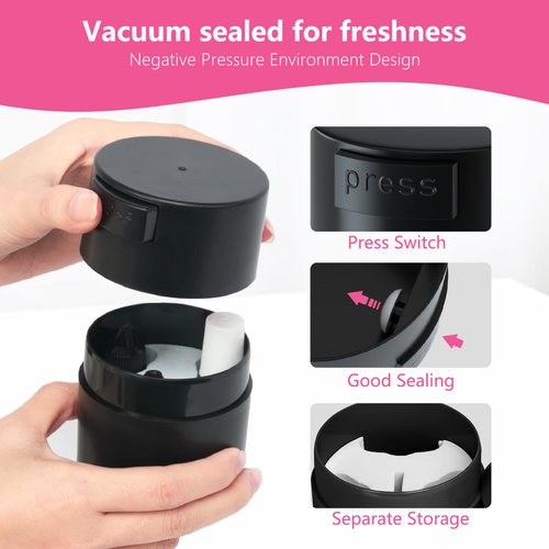 Buqikma Eyelash Extension Glue Jar Storage Tank with Bottom Sealed Adhesive Stand Activated Storage (Black)