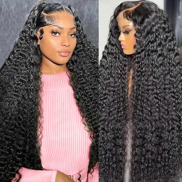 GARAXIS 250% Density 13X6 Deep Wave Lace Front Wigs Human Hair Curly Human Hair Wig Wet and Wavy HD Lace Front Wig Human Hair Pre Plucked Frontal Wigs Human Hair 22 Inch