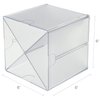 Deflecto Stackable Cube Organizers Cross Divider, Desk and Craft Organizer, Clear, Removable Dividers, 6"W x 6"H x 6"D (350201CR)