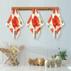 Kcldeci Poppy 6 Pieces Kitchen Dish Cloths Poppies Flower Floral Washable Cleaning Cloth Absorbent Dish Towels for Washing Dishes Wipe Glass Home Kitchen Household Supplies