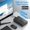 FIDECO External Hard Drive Enclosure, USB 3.0 to SATA Hard Drive Enclosure for 3.5 or 2.5 inch SATA HDD SSD with Cooling Fan, 12V Power Adapter Included, Support UASP