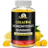 Creatine Gummy Supplement- Lemon Flavored Creatine Monohydrate Pre Workout Chews for Energy Boost, Creatine Supplement for Building Muscle and Strength, Vegan, Non-GMO 90 Count