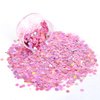 Holographic Chunky Glitter Sequins 12 Colors Mixed Laser Cosmetic Glitter for Face Body Eye Hair Nail Art Lip Gloss, Festival Glitter Makeup with Different Hexagons Size (Metallic Mix)