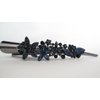 Generic Blue flower and dark silver alligator hair claw clip with crystals