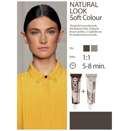 RefectoCil Cream Hair Dye 2-Pack – Professional Hair Tint for Long-Lasting Color – Light Brown (#3.1)