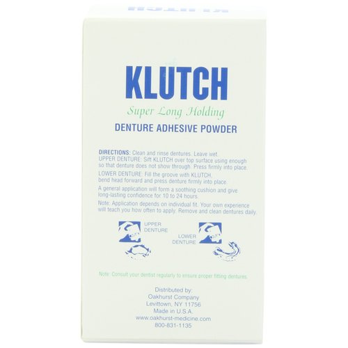 Klutch Denture Adhesive Powder, 1.75 Ounces