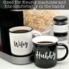 MAINEVENT Wifey Hubby Mugs Set of 2 Coffee Mug 11 Ounce, Bride Groom Mug Set Wedding Gift to Give, Couples Coffee Mug Set Quote, Newlywed Coffee Mug Gift Set, Mr Mrs Mugs for Married Couple