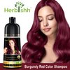 Herbishh Hair Color Shampoo for Gray Hair – Magic Hair Dye – Colors Hair in Minutes–Long Lasting–500 Ml–3-In-1 Hair Color–Ammonia-Free (Burgundy)