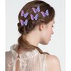 10 Pcs Purple Butterfly Hair Clips Pearl Fabric Fashionable Bobby Pins Non-Slip Barrette Kawaii Hair Accessories for Girls and Women