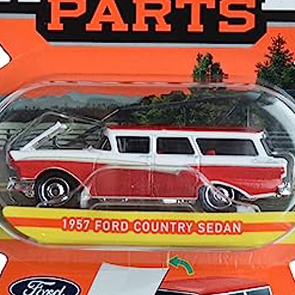 Matchbox 1957 Ford Country Sedan, Moving Parts 7/54 [red/White]