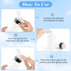 4 Pack 250ml/8.3oz Plastic Push Down Bottle Empty Lockable Pump Dispenser Bottles Cosmetic Container with Flip Cap for Nail Polish Acetone Makeup Remover Toner Liquid