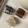 3 Pcs French Tortoise Hair Claw Clips,Durable Non-Slip Celluloid Acetate Hair Accessories for Women with Thin Hair,Beach Essentials Lightweight Small Jaw Barrettes(Gray,Brown,Black)