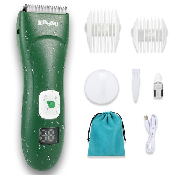 ENSSU Baby Hair Clippers, Rechargeable Hair Clipper for Kids with LED Display, Baby Hair Cutting Kit with Skin-Safe Blade,Cordless Baby Hair Trimmer for Children/Toddler, Waterproof & 1H Quick Charger