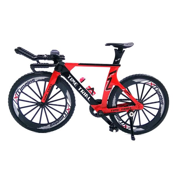 Ailejia Racing Bicycle Mountain Finger Dirt Bike Toy Mini Bicycle Vehicles Ornament Bicycle Cake Topper Model Mini Bikes Decoration Crafts for Home (Red)