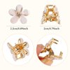 10 Pcs Mini Diamond Hair Claw Clips,Small Hair Clips Flower Hairpins Hair Accessories for Women,Girls,Sweet Mini Barrettes Hair Styling Accessories for Photograph,Daily,Party,Wedding (white)