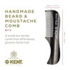 Kent A 81T X-Small Men's Beard and Mustache Pocket Comb, Fine Toothed Pocket Size for Facial Hair Grooming and Styling.Saw-cut Hand Polished. Made in England (Pack of 2)(Tortoiseshell/Graphite)