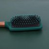 Reazana Detangling Brush Anti-Static Massage Hair Brushes with Silicone Cushion Base Nylon Bristle Pins Blow Drying Detangler Hairbrush for Men and Women of All Wet Dry Hair Types Styling (Rectangle)