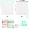 Noverlife 444PCS Makeup Cotton Pads, Facial Eye Makeup Remover Pads, Natural Premium Square Cotton Puff, Double-Side Save Water Soft Gentle Makeup Tools