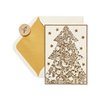 Papyrus Boxed Christmas Cards with Envelopes, Joyful Christmas and Wonderful New Year, Gold Christmas Tree (8-Count)